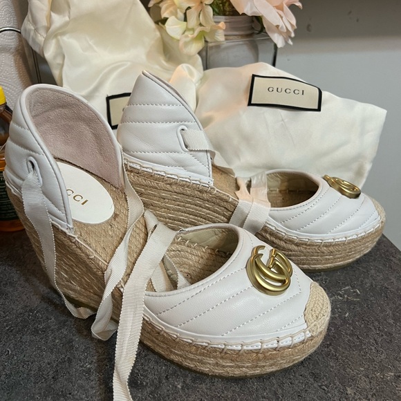 Gucci Marmont Espadrille Wedges - Picture 2 of 2